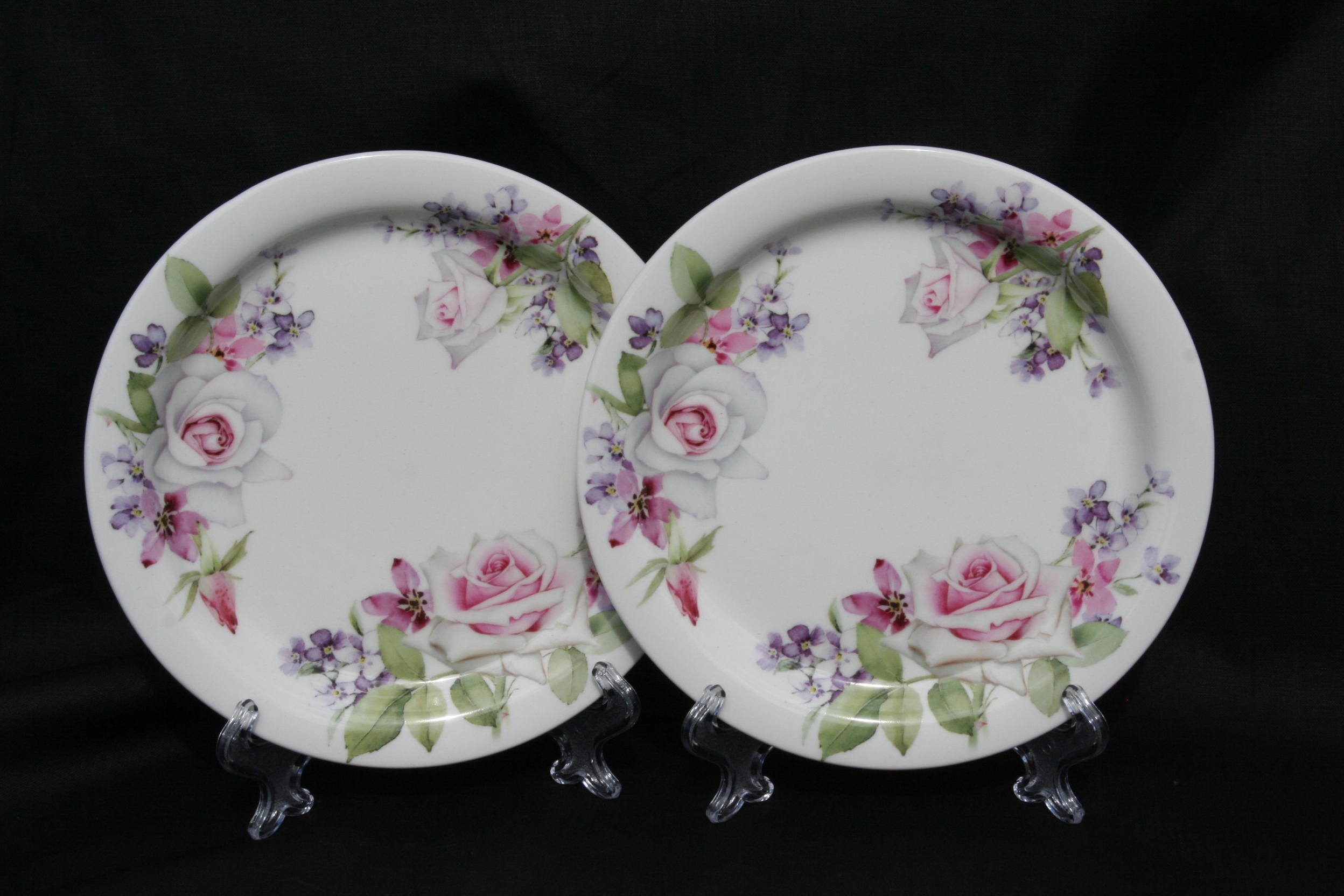 Royal Pink Rose Sideplate Set